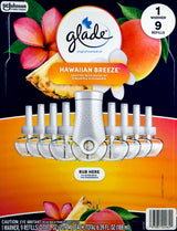 Glade PlugIns Hawaiian Breeze Scented Oil - 9 Refills + 1 Warmer