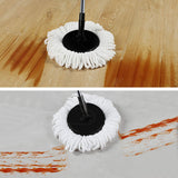 3 Pack Mop Replacement Heads for CLEANHOME Spin Mop, Microfiber Spin Mop Refills Round Shape