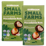 GoodSAM Organic Chocolate Covered Macadamia (Pack of 2) - No Sugar Added, Non GMO, Vegan, Regenerative Farming, Direct Trade