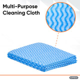 Superio Handy Wipes for Kitchen - Blue Reusable Multi-Purpose Heavy-Duty Cleaning Cloth for House, Bathroom, and Office. Disposable Dish Towel (5)
