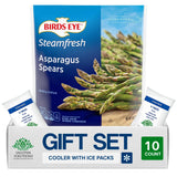Salutem Vita - Steamable Frozen Asparagus Spears, 8 oz, Gift Set - Pack of 10
