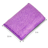 Smart Design Non Scratch Scrub Sponge with Bamboo Odorless Rayon Fiber - Set of 6 - Ultra Absorbent - Soft and Scrubber Side - Cleaning, Dishes