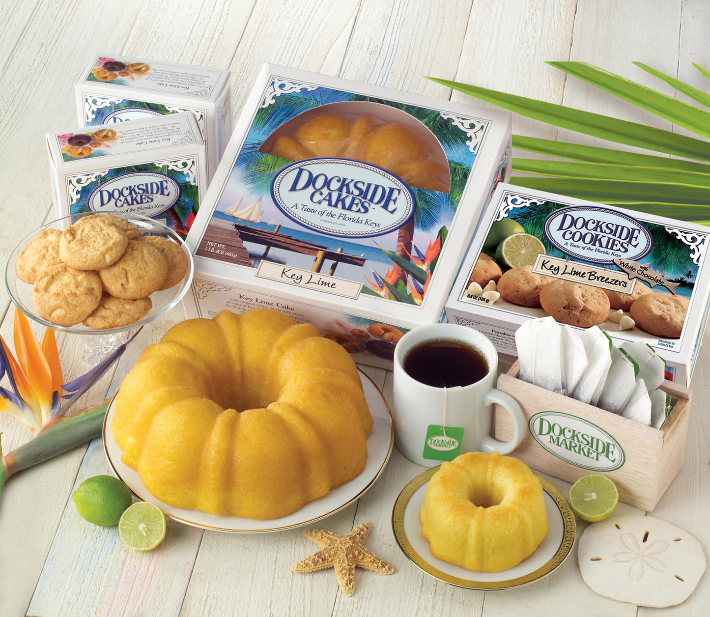 Dockside Market Tropical Mini Sampler Cakes - All natural- Fruit Cakes Combo perfect for Birthday, Gift Basket, Parties or Holidays - Pack of 6 (4 oz