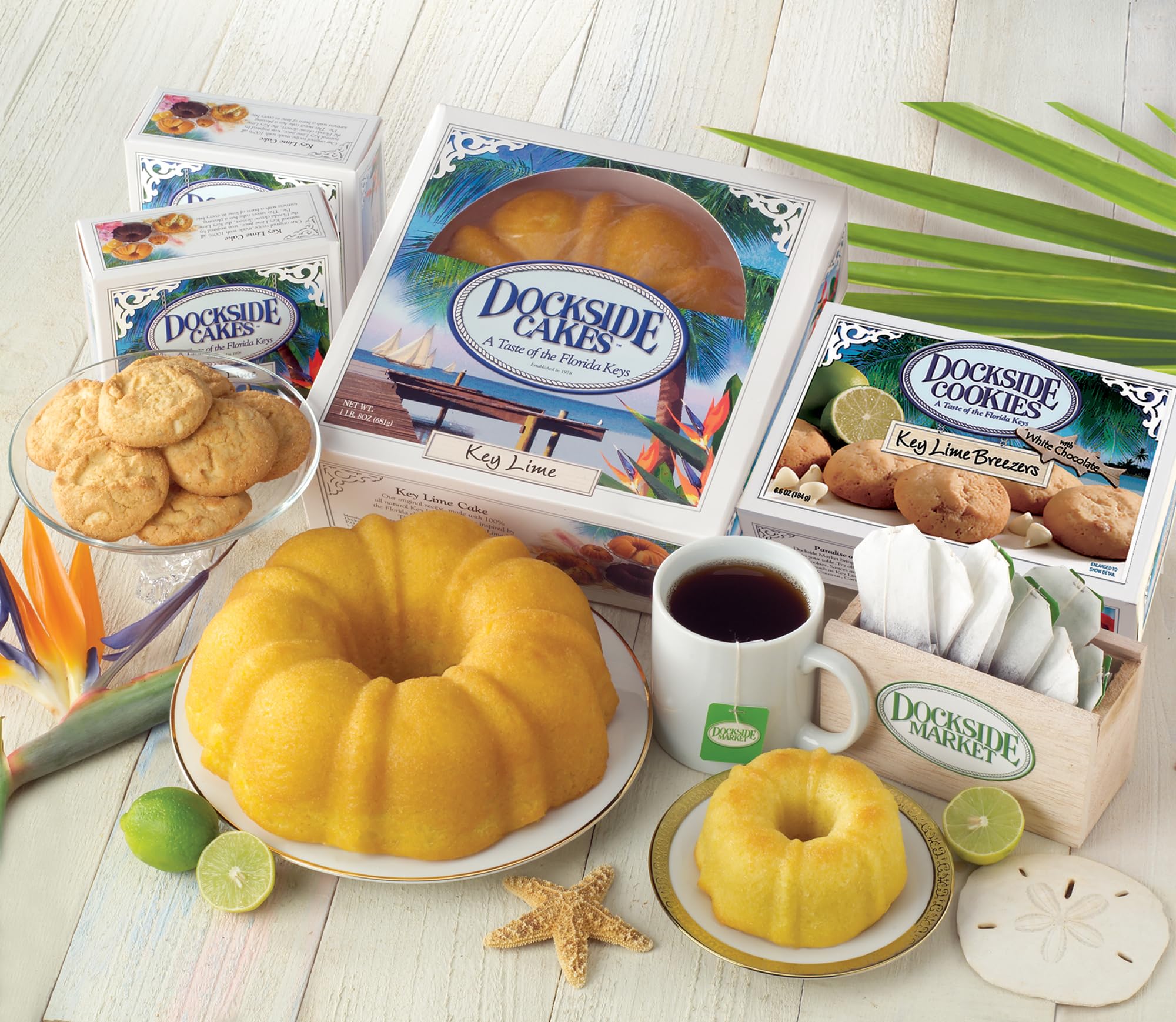 Dockside Market Tropical Mini Sampler Cakes - All natural- Fruit Cakes Combo perfect for Birthday, Gift Basket, Parties or Holidays - Pack of 6 (4 oz