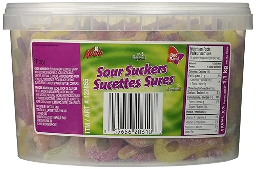 Koala Sour Suckers Gummy Candy, 1.1kg/38.8oz, 300 count {Canadian}