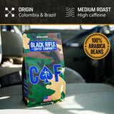 Black Rifle Coffee Company CAF, 5 lb Bag, Ground Coffee Medium Roast - Roasted Blend Made from Arabica Beans - Colombian & Brazilian Beans - Veteran