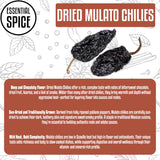 Essential Spice Dried Mulato Chilies, 5 lb - Sweet, Smoky Flavor with Notes of Chocolate & Dried Fruit - Whole Dried Pods for Mole, Enchilada Sauce