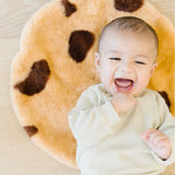 La La Fay Mini Blanket Cookie Buddy - Unisex Luxe Minky Faux Fur Cookie Lovie Baby Security Blanket - Essential Newborn Gifts for Boys and Girls