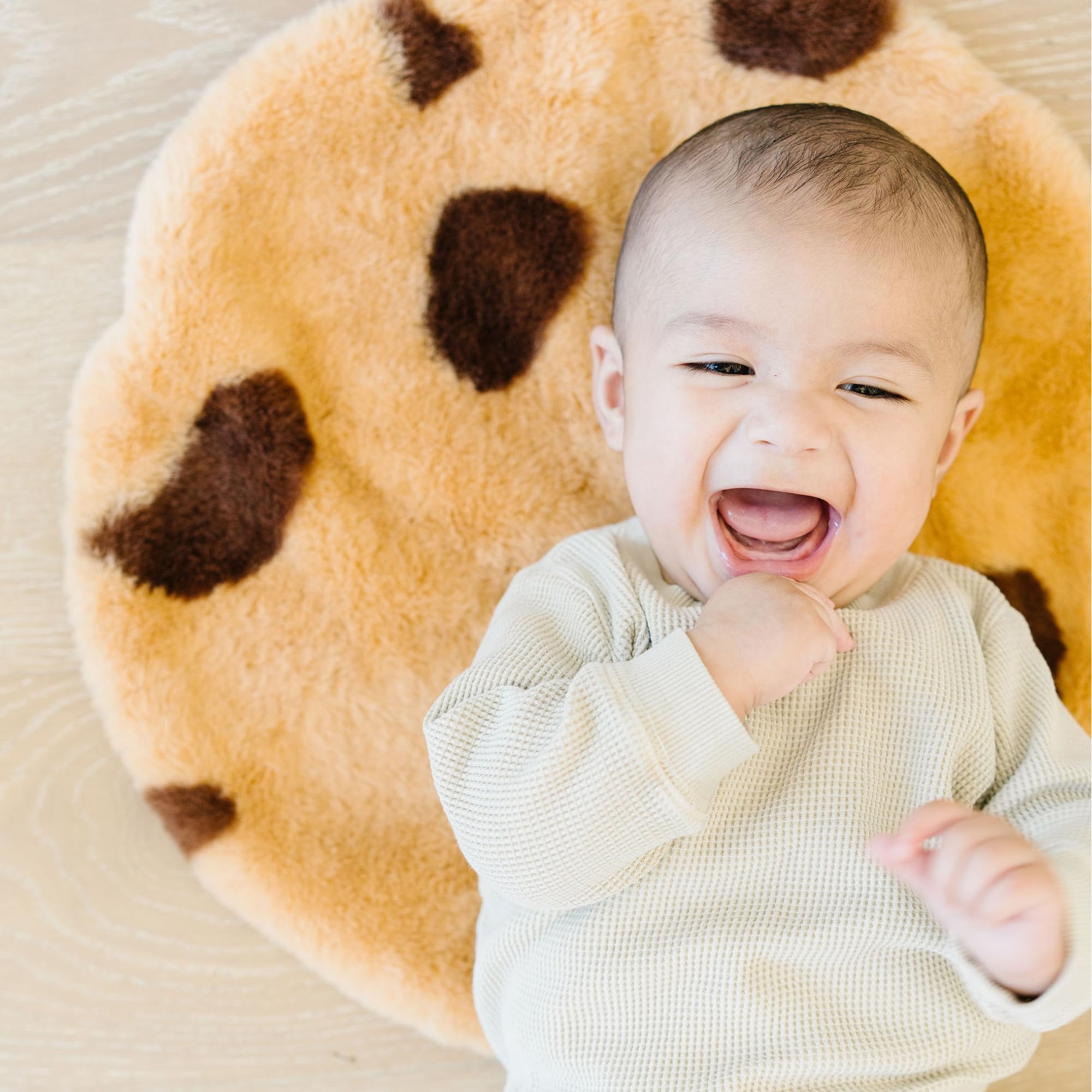 La La Fay Mini Blanket Cookie Buddy - Unisex Luxe Minky Faux Fur Cookie Lovie Baby Security Blanket - Essential Newborn Gifts for Boys and Girls