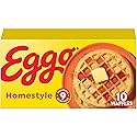 Eggo Homestyle Waffles, Breakfast Food, Frozen Breakfast, 10 Waffles (Frozen)