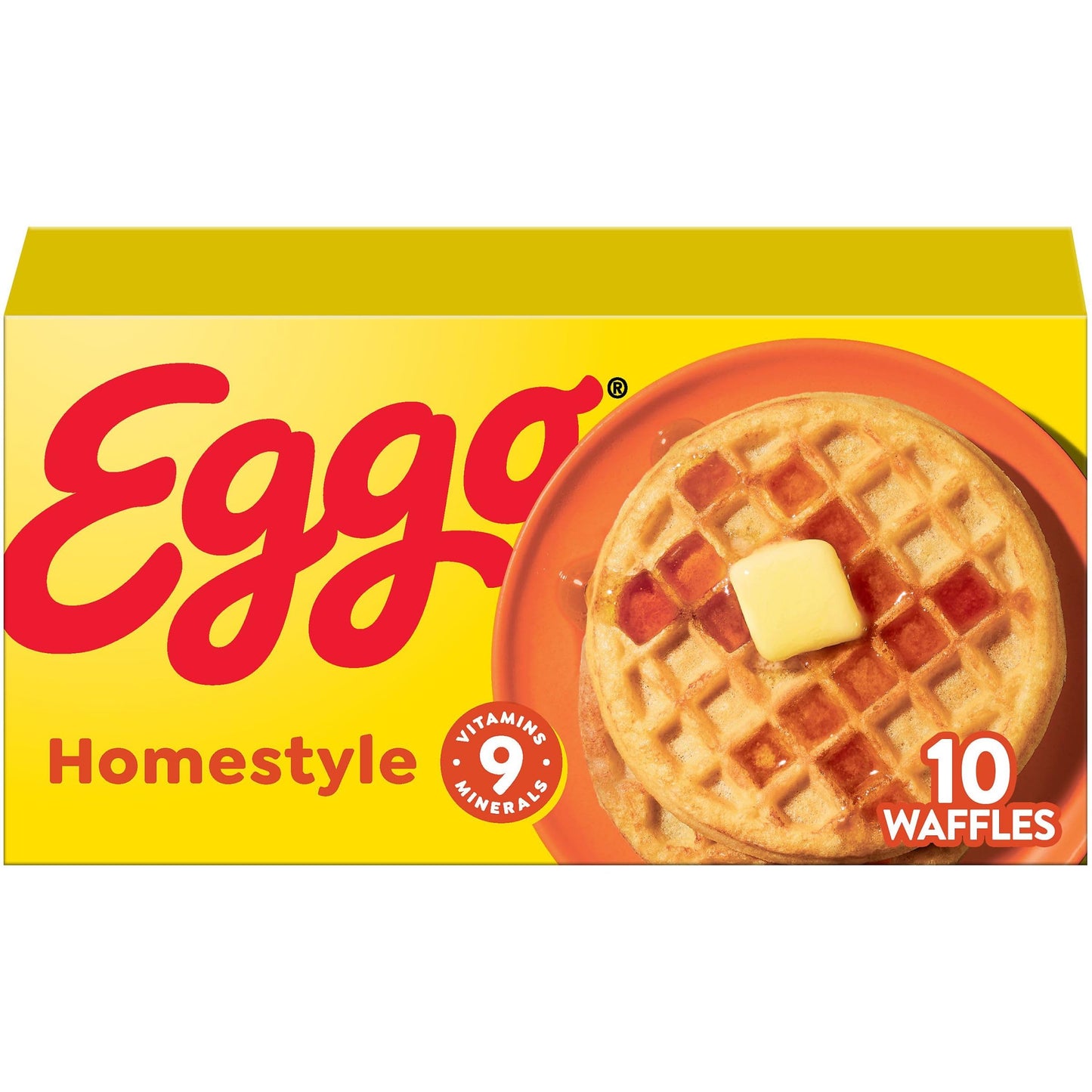 Eggo Homestyle Waffles, Breakfast Food, Frozen Breakfast, 10 Waffles (Frozen)
