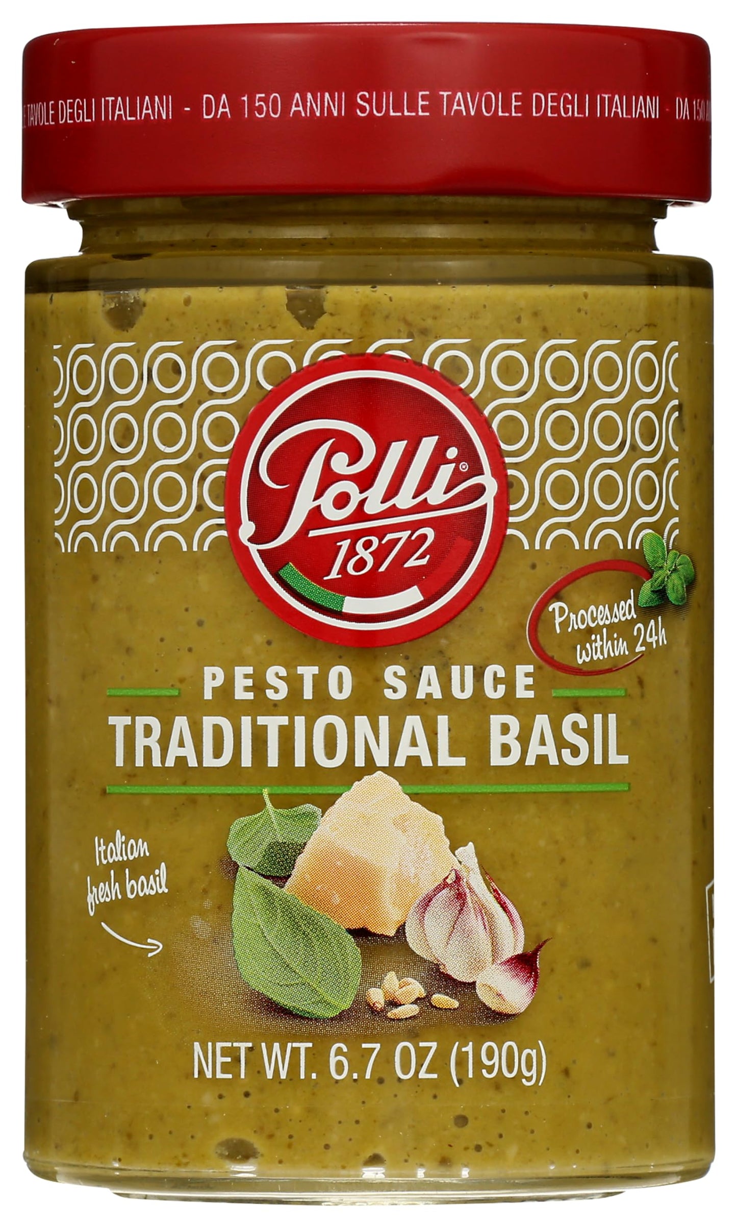 Polli Traditional Basil Pesto, 6.7 OZ