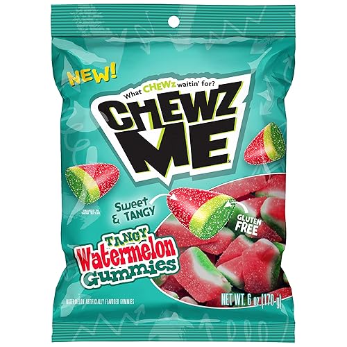 Colombina ChewzMe Watermelon Gummies, Sour Gummy Candy, 6 oz (Pack of 1)
