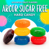 Sugar Free Hard Candy Mix | 1-Pound Pack | About 75 Pieces | Assorted Fruit Flavors | Individually Wrapped Sugarless Candies for Office Bowl | Lemon