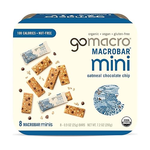 GOMACRO Organic Oatmeal Choc Chip Macrobar Minis 8 Count, 7.2 OZ