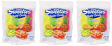 Bonart Sweeties Tropical Fruit Chews Pack of 3 - Chewy Melon and Pineapple Candy and Watermelon and Tropical Fruit with Creamy Filling - 7 Ounce Bags
