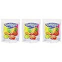 Bonart Sweeties Tropical Fruit Chews Pack of 3 - Chewy Melon and Pineapple Candy and Watermelon and Tropical Fruit with Creamy Filling - 7 Ounce Bags