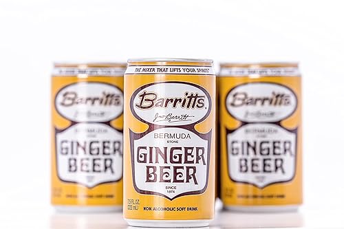 Barritt's Ginger Beer Original Ginger Beer, Non-Alcoholic Soda Cocktail Mixer, 7.5 fl oz Cans, 24 Pack, Mini, Gluten Free