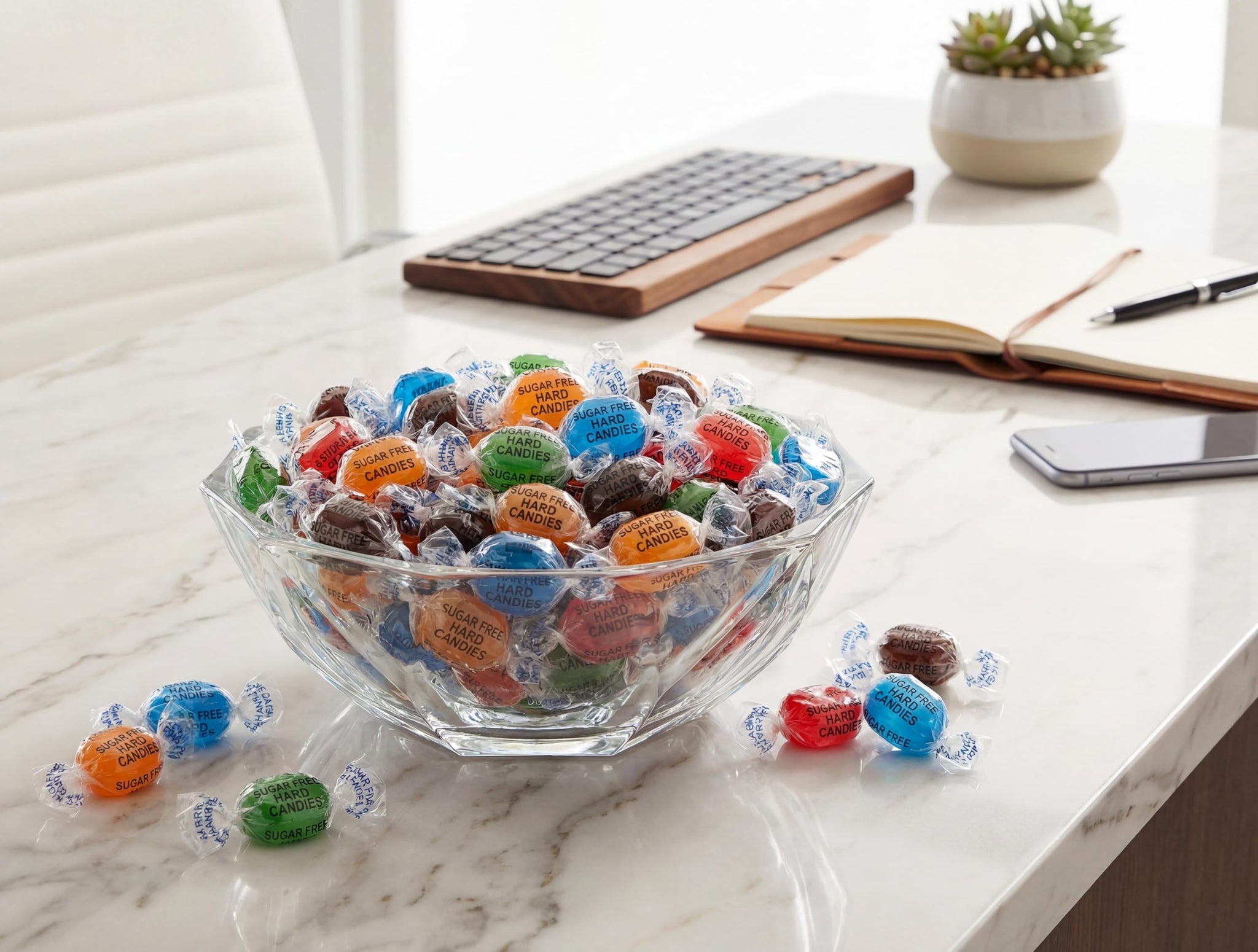 Sugar Free Assorted Fruit Hard Candy Buttons - 1 lb of Fresh Delicious Cherry Orange Lime Blackberry Raspberry Individually Wrapped Candy