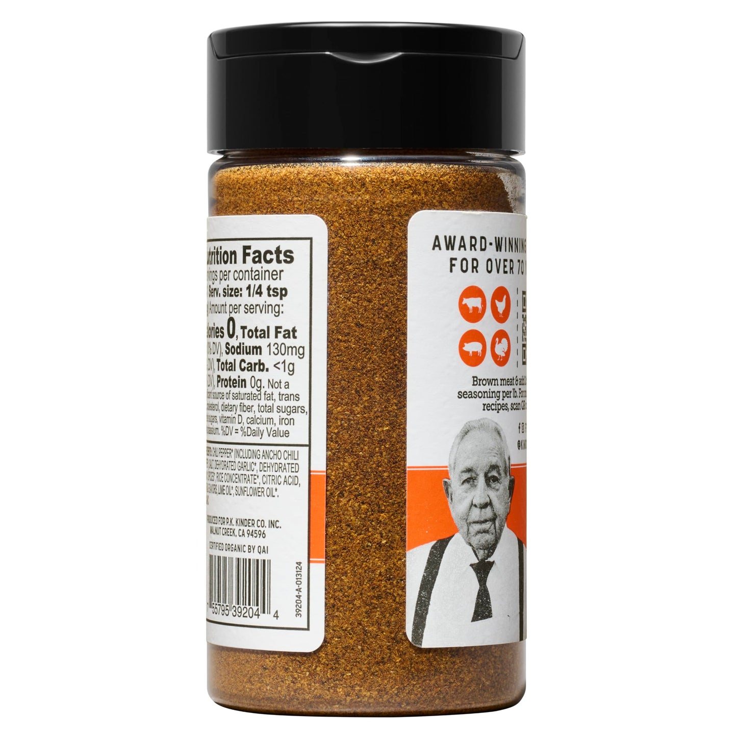 Kinder's Organic The Taco Blend Seasoning, 5 Oz, Lime, Chili & Spice Blend, USDA Certified Organic, MSG Free, Great on Beef, Chicken, Seafood