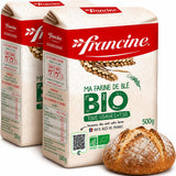 Francine Organic Wheat Flour, T55 Bio French Flour from France with Lower Gluten Content, Makes Great Breads, Pastries and Desserts, 35.3oz/1 kg (Pack