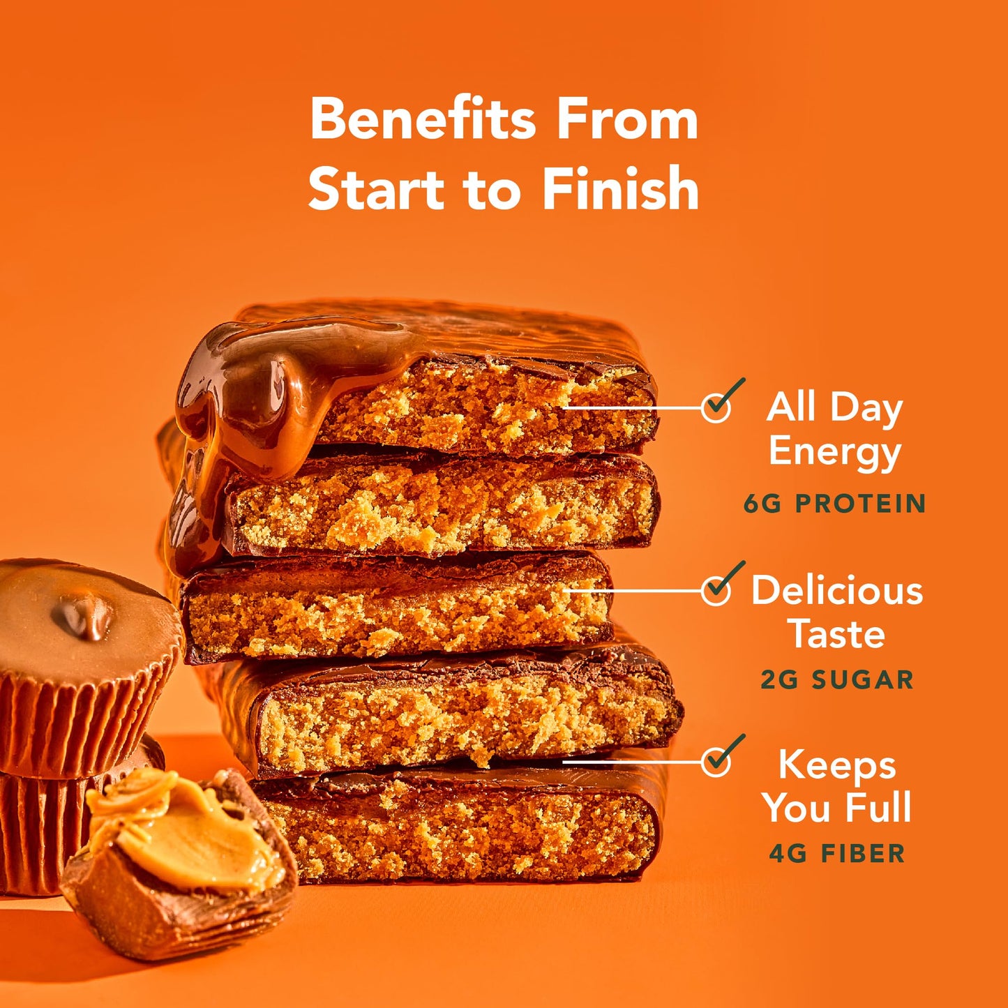 ALOHA Organic Plant Based Protein Bar MINIS |Peanut Butter Cup | 20 Count, 24g Bars | Vegan, Low Sugar, Gluten Free, Low Carb, Non-GMO, Stevia Free