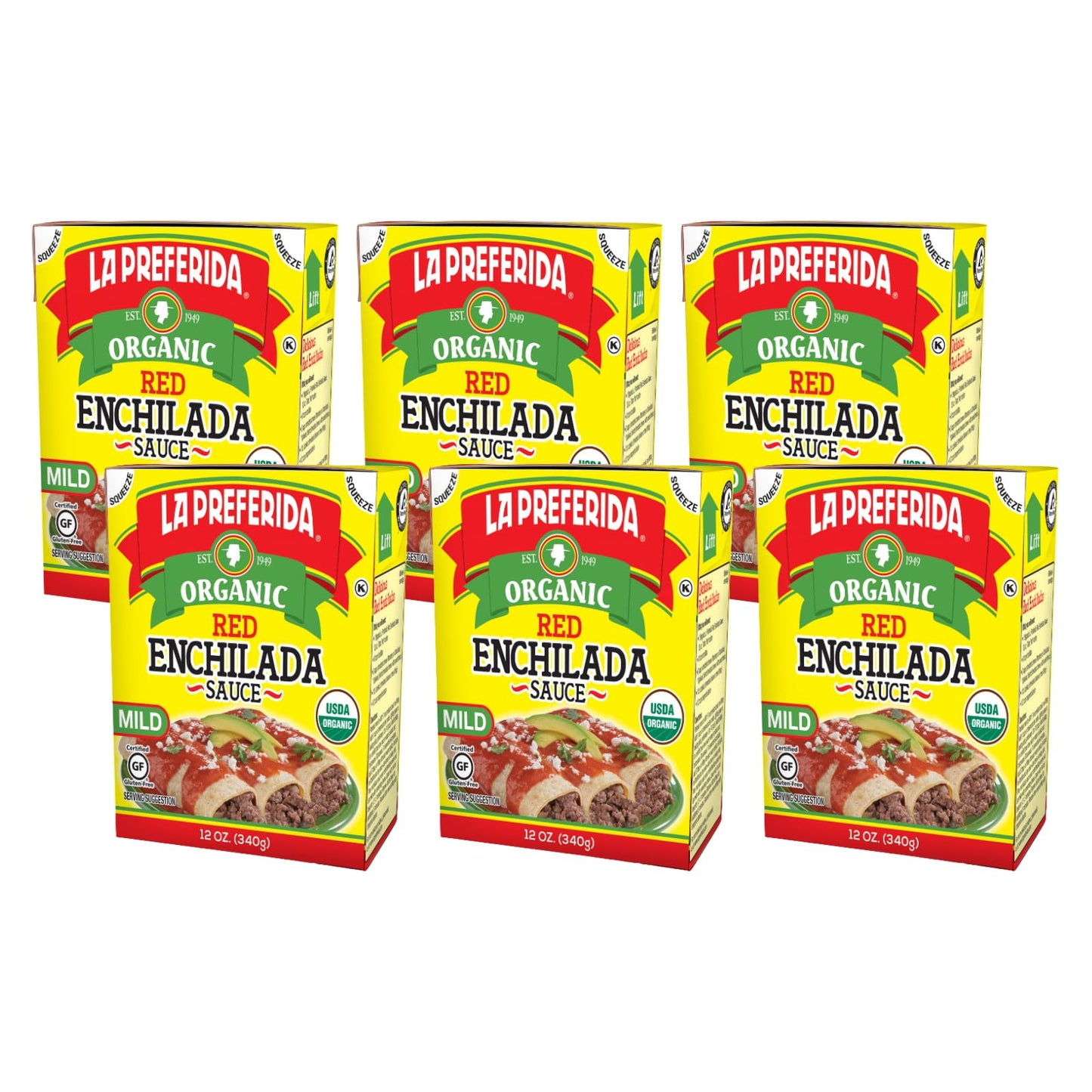 La Preferida Organic Red Enchilada Sauce, 12 Oz (Pack of 6)