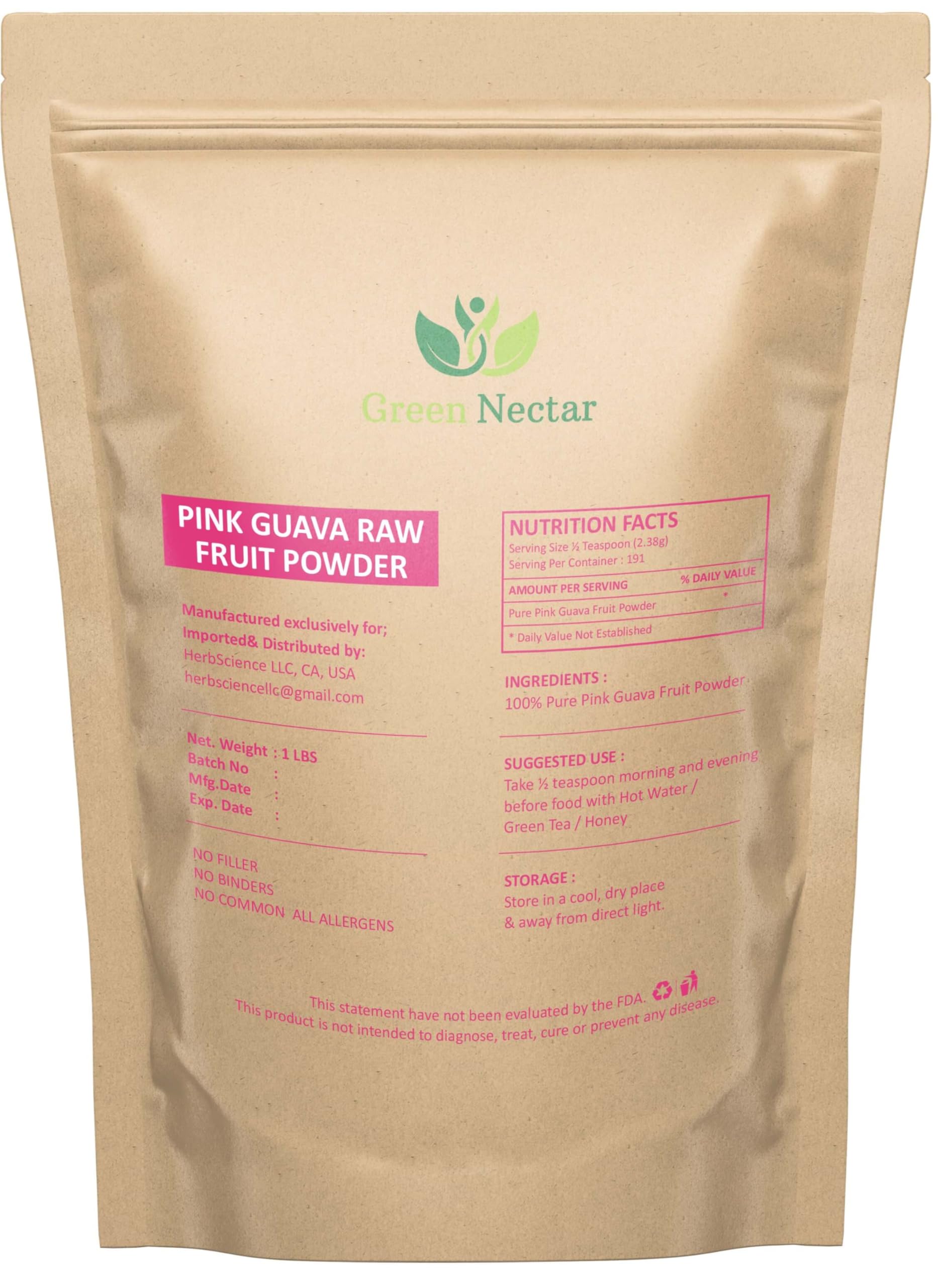 Pink Guava Fruit Powder (1 lb Bag), Unsweetened, Non-GMO, Vegan and Gluten Free (16 Oz - 1 Pack)