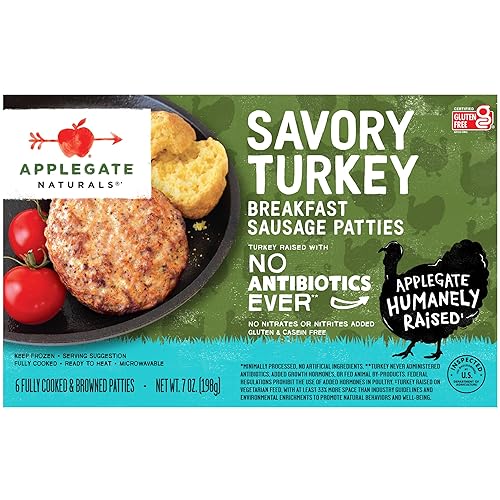 Applegate Farms Breakfast Turkey Sausage Patties, 7 OZ
