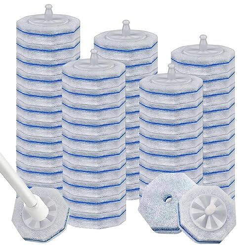 Toilet Bowl Cleaner Replacement Heads, 50 Pack, Compatible with Clorox ToiletWand, Preloaded Cleaning Pads, Snap-On Hygienic Refill