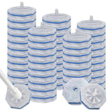 Toilet Bowl Cleaner Replacement Heads, 50 Pack, Compatible with Clorox ToiletWand, Preloaded Cleaning Pads, Snap-On Hygienic Refill