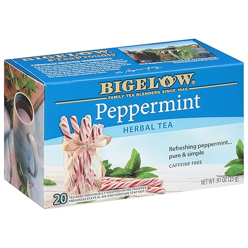 Bigelow Peppermint Caffeine Free Herbal Tea, 20 ct
