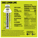 BODYARMOR ZERO Sugar Lemon Lime, Sugar Free Sports Drink - Low-Calorie Hydration - Natural Flavors with Potassium Packed Electrolytes, Antioxidants