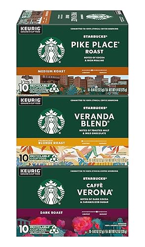 Starbucks Coffee K-Cups for Keurig Brewer 30 Piece Variety Pack