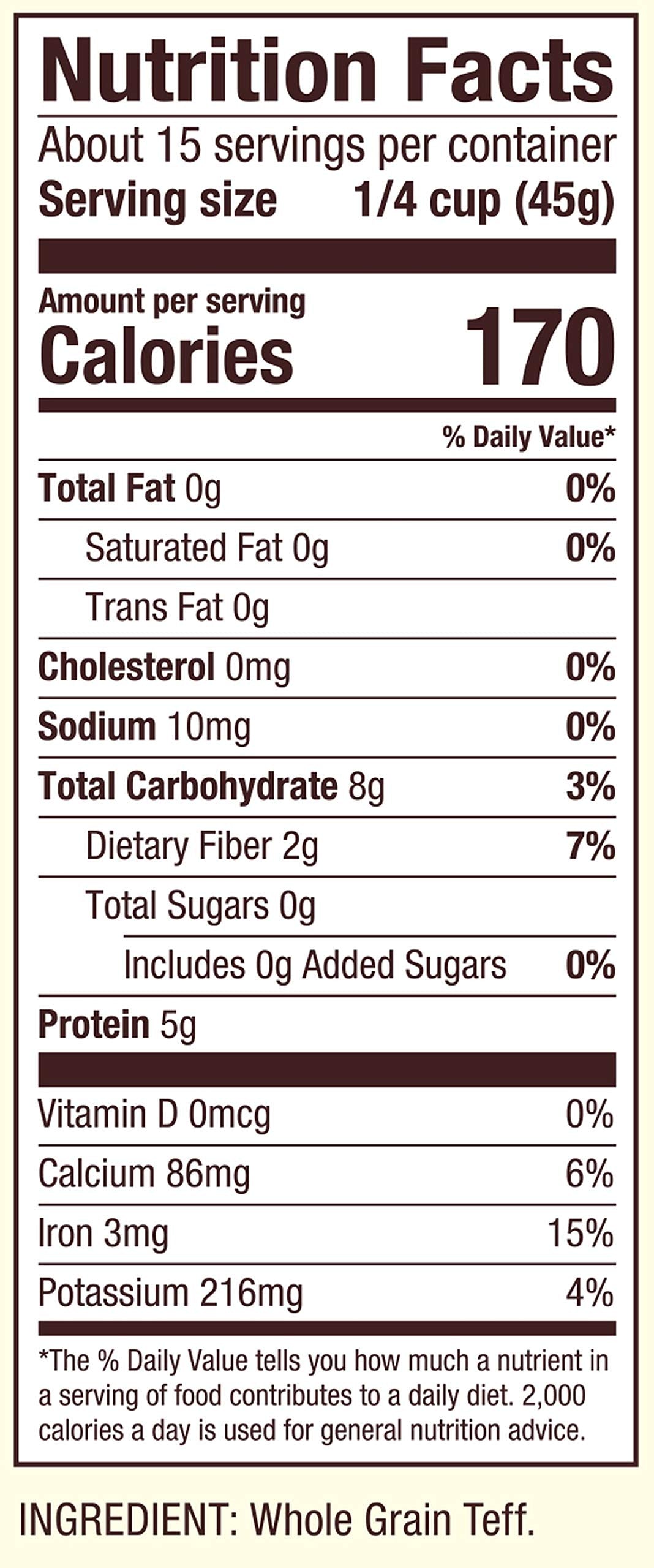 Bob's Red Mill Whole Grain Teff, 24oz (Pack of 1) - Non GMO, Whole Grain, Vegan, Kosher