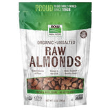NOW Foods, Certified Organic Almonds, Raw and Unsalted, Good Source of Protein and Fiber, Grown in the USA, Certified Non-GMO, 12-Ounce (Packaging May