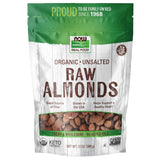 NOW Foods, Certified Organic Almonds, Raw and Unsalted, Good Source of Protein and Fiber, Grown in the USA, Certified Non-GMO, 12-Ounce (Packaging May