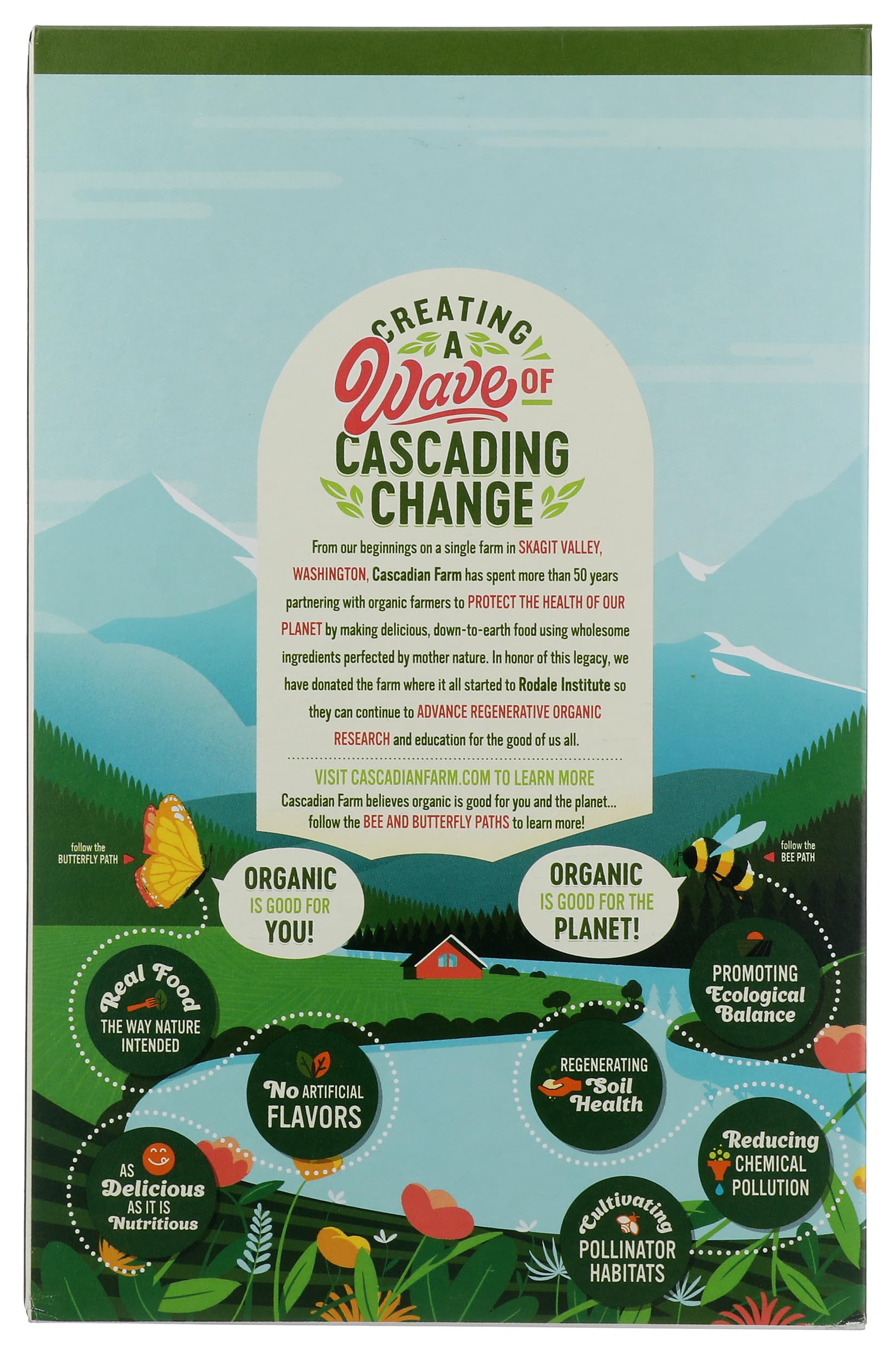 Cascadian Farm Organic Cinnamon Crunch Cereal, Family Size, 14.5 oz