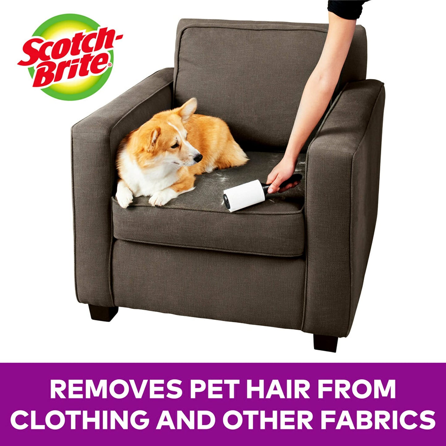 Scotch-Brite Pet Hair Lint Roller Twin Pack, Picks Up Fur On Furniture, And Clothes, 2 Rollers, 70 Sheets Per Roller, 140 Sheets Total