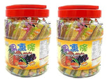 Jin Jin Fruit Jelly Filled Strip Straws Candy - Many Flavors! (35.26 oz)(TWO PACK)