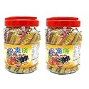 Jin Jin Fruit Jelly Filled Strip Straws Candy - Many Flavors! (35.26 oz)(TWO PACK)