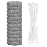 Lint Traps for Washing Machine Hose Stainless Steel Lint Snare Traps Laundry Mesh Washer Hose Filter 12 Pieces with 12 Pcs Cable Ties
