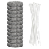 Lint Traps for Washing Machine Hose Stainless Steel Lint Snare Traps Laundry Mesh Washer Hose Filter 12 Pieces with 12 Pcs Cable Ties