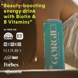 GORGIE Tropical Variety, Sugar-Free Natural Energy Drink Sparkling, Healthy Energy Drinks - Green Tea, Biotin, B Vitamins -150mg Caffeine, Vegan