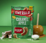 Emerald Salted Caramel Apple Cashews (1-Pack) | 5oz Resealable Bag | Kosher Dairy Certified, Non-GMO, Contains No Artificial Preservatives, Flavors or