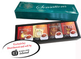 Mlesna Sensations Black Pure Ceylon Tea Foil-Wrapped Envelop Four Assorted Tea Collection - English Breakfast, Looleconderea, Victorian Blend, Ceylon
