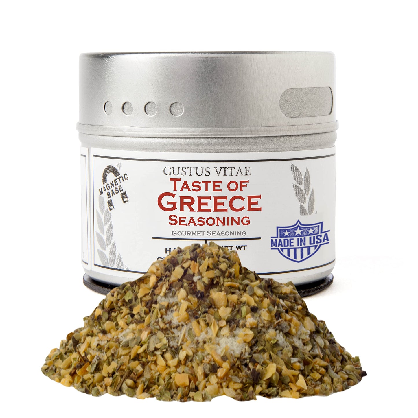 Taste of Greece | Gourmet Seasoning | Authentic Artisanal Spice Blend | Non GMO, All Natural | Handmade in Small Batches in USA | Sustainably Sourced