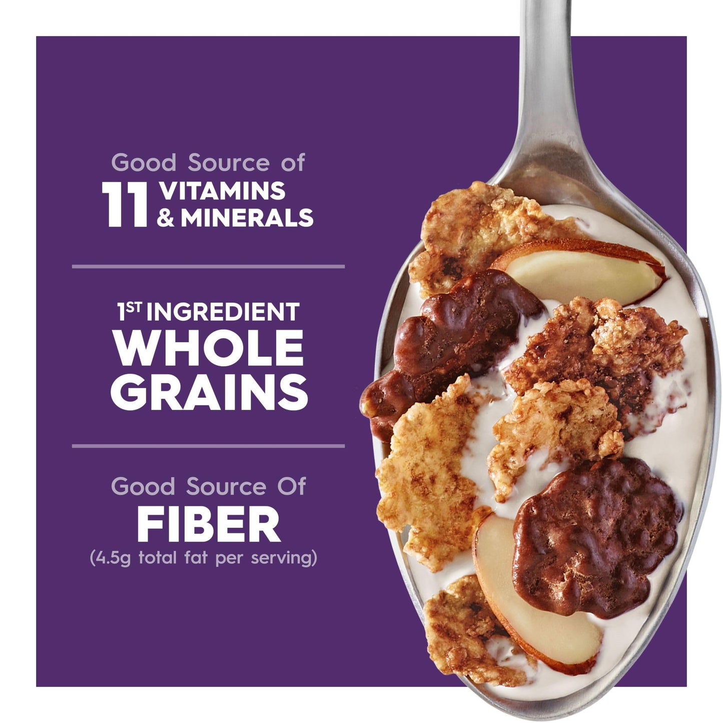 Special K Cold Breakfast Cereal, 11 Vitamins and Minerals, Family Size, Chocolatey Dipped Flakes with Almonds, 19.2oz Box (1 Box)