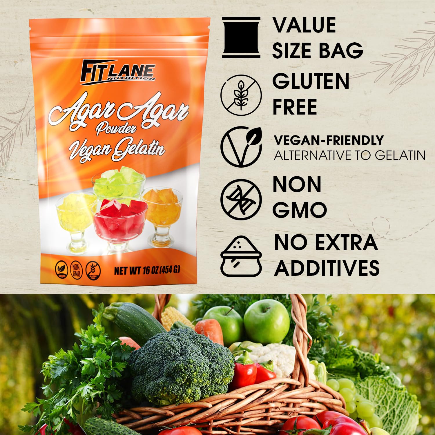 Agar Agar Powder 8oz - Vegan Gelatin Ingredient Unflavored - For Use in Baking, Vegetarian Jello, DIY Petri Dishes, as a Thickener and Gummy Candy