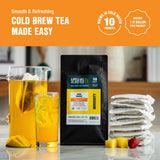 Tiesta Tea - Maui Mango Cold Brew, Loose Leaf, Mango Pineapple Herbal Tea, Premium Non-Caffeinated Blend, Cold Brew Packets, Makes 64oz Pitcher Per